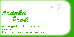 aranka prok business card